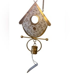 Midwest Gift Farmhouse Metal Birdhouse Decoration with Bell New with Tags.